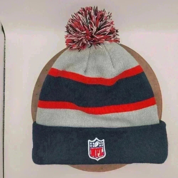 New Era New England Patriots NFL Football Pom Knit Beanie Hat FLEECE LINED. - Picture 8 of 8
